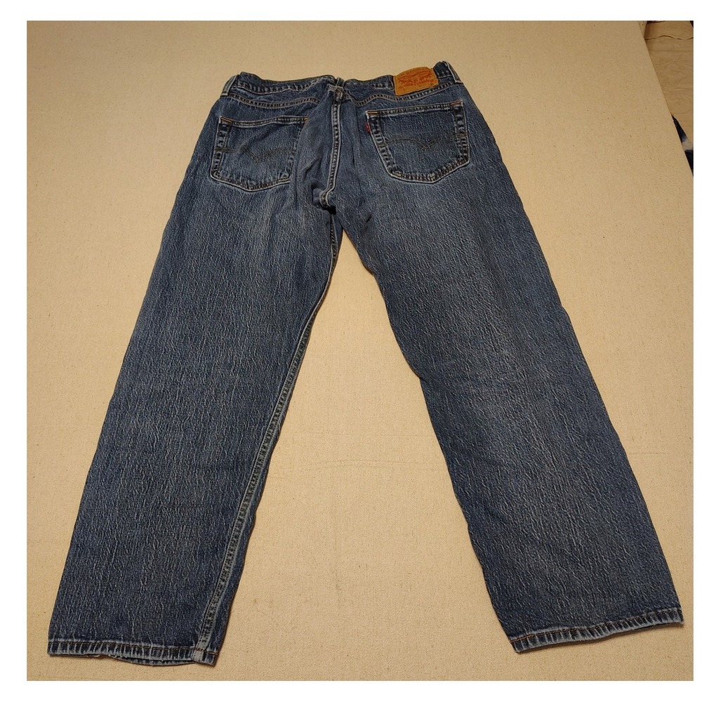 Levis 505 Regular Fit Jeans Mens 34x30 Medium Wash Blue Denim 00505-1989 S - Picture 6 of 8